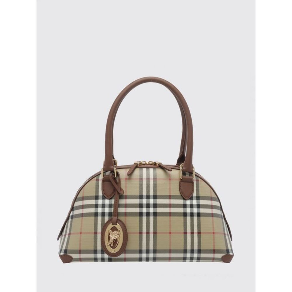 Burberry Women Burberry Primrose Vintage Check Canvas And Leather Bowling Bag
